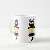 Sassy Black Cat, zwarte kat mok, Cat Lover Gift, I Koffiemok (Voorkant links)