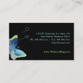 Sassy Blue Butterfly Designer Visitekaartje (Achterkant)