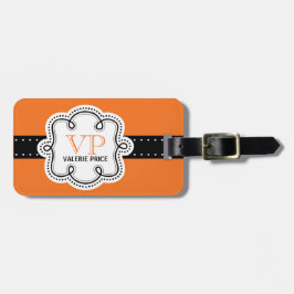 Sassy Bright Oranje, persoonlijk Label meisjes Bagagelabel