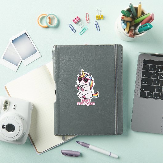 Sassy but Classy - Cute Unicorn Sticker (iPad Cover)