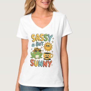 Sassy But Sunny beroemd gemaakt door Funny Frog Su T-shirt