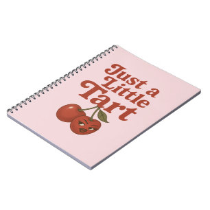 Sassy Cherry net iets te zuur Retro rood en roze Notitieboek