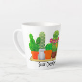 Sassy Classy Cactus Plant Lady Waterverf Latte Mok (Linkerhoek)