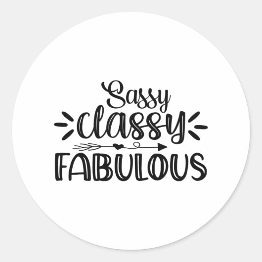 Sassy classy fantastisch ronde sticker (Voorkant)