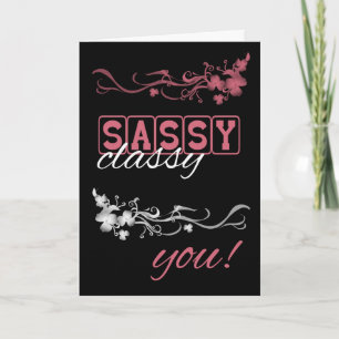Sassy Classy Uw Verjaardag Kaart met Blended Flowe
