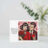 Sassy Comic Valentijn met quote Briefkaart (Staand voorkant)