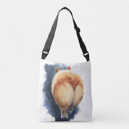 Sassy Corgi Butt Cross-body Canvas tas