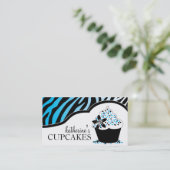 Sassy Cupcake Visitekaartjes (Staand voorkant)