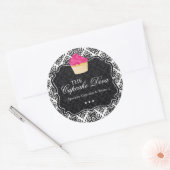 Sassy Damask Cupcake - Stickers (Envelop)