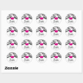 Sassy decoratieve zebra strepen bakkerij Stickers (Vel)