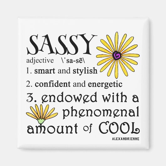 Sassy defined magneet (Voorkant)