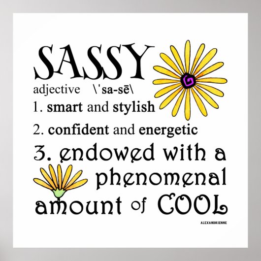 Sassy defined poster (Voorkant)