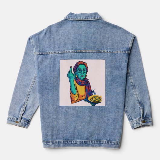 Sassy Denim Jacket-Louise says it without saying i Jacket (Achterkant)