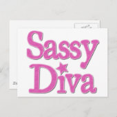 Sassy Diva Briefkaart (Voorkant / Achterkant)