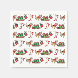 Sassy Dog Vakantie Papier Servetten, Standaard Coc Servet