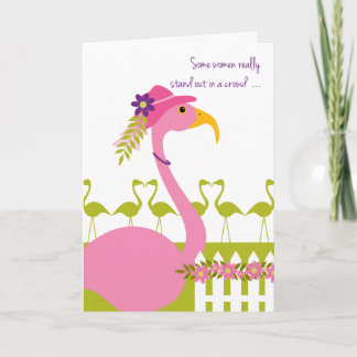 Sassy Elegante Flamingo voor Mamma op Moederdag Kaart