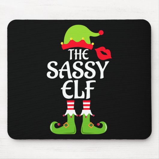 Sassy Elf Matching Familie Groep Kerstfeest XM Muismat (Voorkant)