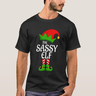 Sassy Elf Matching Family Group Christmas Party T-shirt