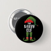 Sassy Elf Matching Family Group kerstparty Ronde Button 5,7 Cm (Voorkant /achterkant)