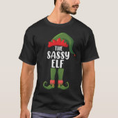 Sassy Elf Matching Family Group kerstparty T-shirt (Voorkant)