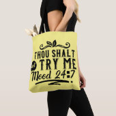 Sassy en Sarcastische Canvas tas met Attitude (Dichtbij)