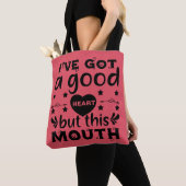 Sassy en Sarcastische Canvas tas met Attitude (Dichtbij)