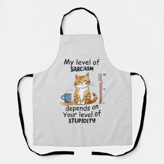 Sassy en schattig Sinaasappel kat Schort (Voorkant)