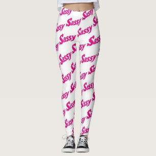 Sassy Fire Roze Typografie Patroon Leggings