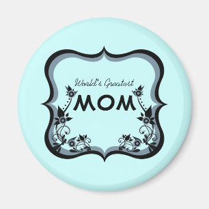 Sassy Floral World's Greatest Mom Magnet