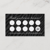 Sassy Gestreepte Kaarten van de Loyaliteit Cupcake Klantenkaartje (Achterkant)