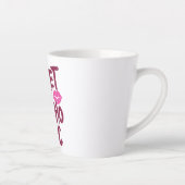 Sassy Girly Humor with Pink Lips Latte Mok (Rechts)