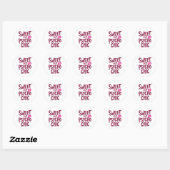 Sassy Girly Humor with Pink Lips Ronde Sticker (Vel)