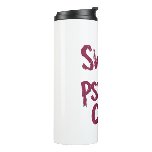 Sassy Girly Humor with Pink Lips Thermosbeker (Gedraaid links)