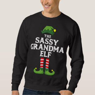 Sassy Grandma Elf Matching Family Kerstmis Trui