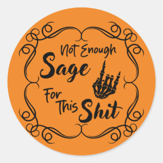 Sassy Halloween Sage Skeleton Sticker
