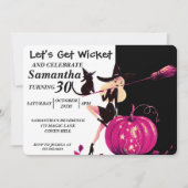 Sassy Halloween Witch Anniversaire Invitation (Devant)
