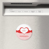 Sassy Heart Fishnet Magnet, Red Magneet (Insitu (Vaatwasser))