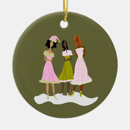 Sassy Holiday Keramisch Ornament (Voorkant)