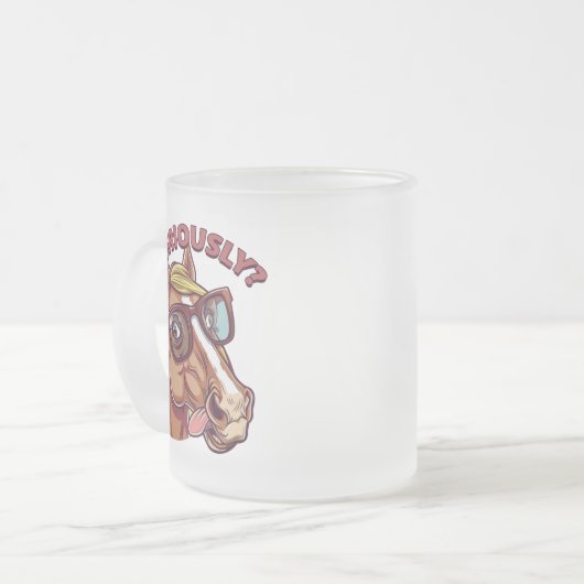 🐴 Sassy Horse Mok – "Serieus!" (Voorkant links)