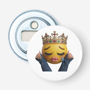 Sassy Huilende Emoji Feestballon - Dramatische Ver Button Flesopener