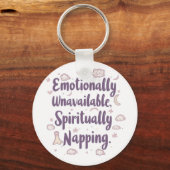 Sassy Introvert Humor with Cute Clouds Sleutelhanger (Voorkant)
