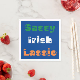 Sassy Irish Lassie Paper Napkin Servet