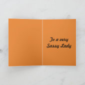 Sassy Kaart van de Dame dertigste Verjaardag (Binnen)