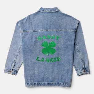 Sassy Lassie St. Patrick's Day T-shirt Denim Jacket