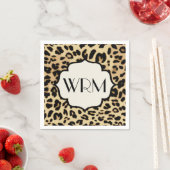 Sassy Leopard Print Monogramed Servetten (Insitu)