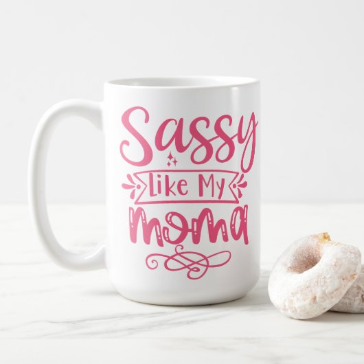 Sassy Like My Mama Personalized Koffiemok (Met donut)