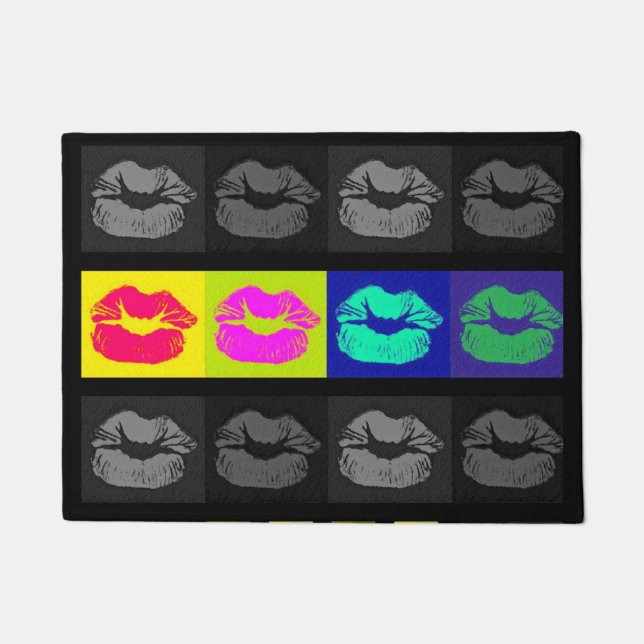 Sassy Lips POP Art Doormat Deurmat (Voorkant)