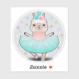 Sassy Llamarina Llama Ballerina Sticker