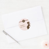 Sassy mam Baby shower gunst Sticker - roze (Envelop)