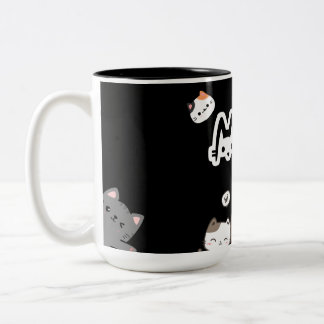 Sassy Meow Mug – Purrfect for Cat Moms Tweekleurige Koffiemok